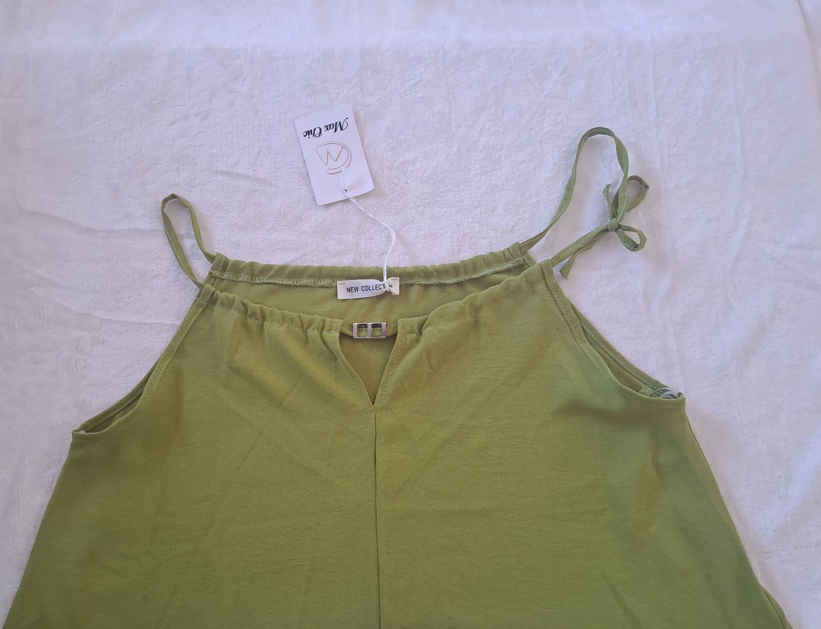 Pistachio Green Maxi Halter Dress | Oversized Flowing Summer Dress – photo 3